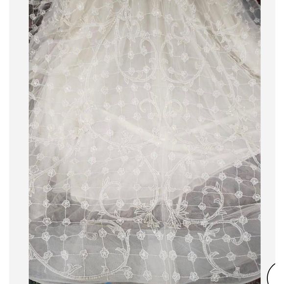 Lazaro Sz 10 Beaded Mermaid Wedding Dress/Veil - Picture 10 of 10